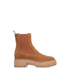 HOGAN Women's Suede Chelsea Boots with Lug Sole Women NUDE & NEUTRALS